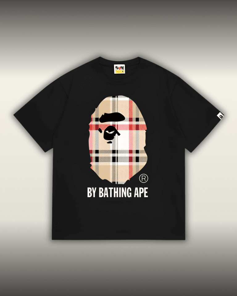 Tricou BAPE "Check Big Ape Head Tee"
