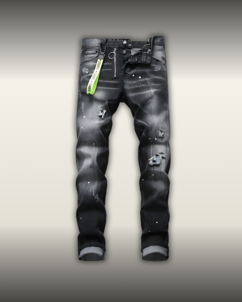 Dsquared2 "Skater Jean" - Black Powder Zip Wash