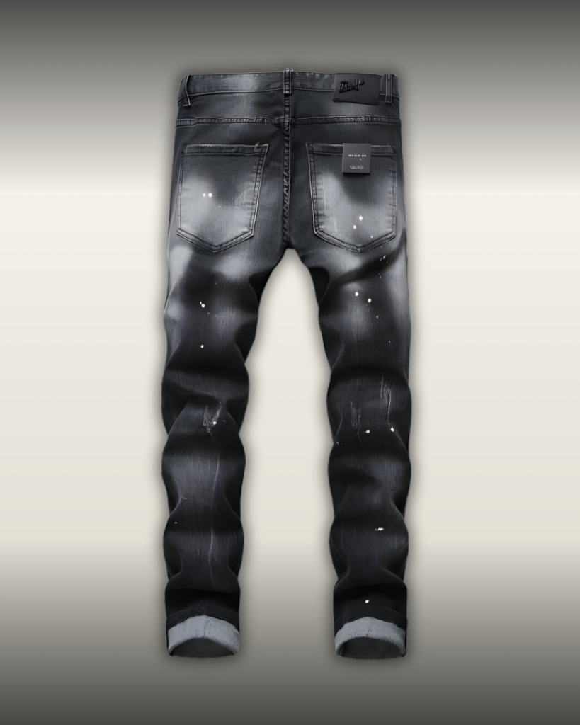 Dsquared2 "Skater Jean" - Black Powder Zip Wash